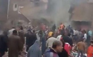 At least six dead after a building collapses due to a gas explosion in northern Egypt