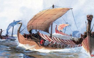 The Vikings crossed the ocean by boat with their pets on board.