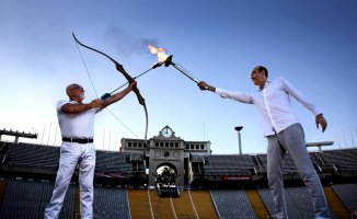 Lighting the Olympic cauldron as if you were Rebollo