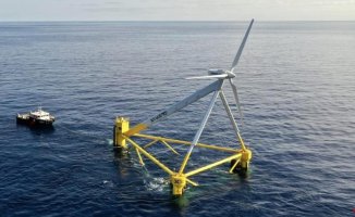 The floating wind turbine that the Catalan company X1 Wind has installed in the Canary Islands is already working