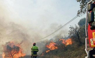 The wind pushes the Empordà a fire declared in France