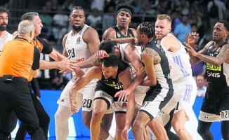 A pitched battle forces Madrid-Partizan to be suspended