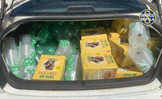216 bottles of manzanilla and 260 liters of manzanilla seized at the Fair for illegal sale