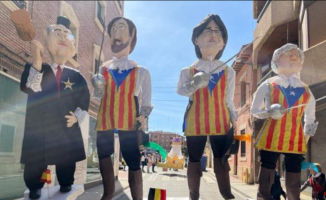 The burning of the "judas" Puigdemont, Ponsatí and Comín in Alfaro ignites the independence movement