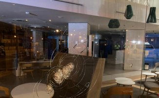 The anti-fascist demonstration ends with destruction in bank offices in Barcelona