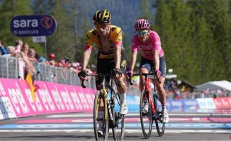 Roglic is already second and Almeida yields in the first battle of the Dolomites