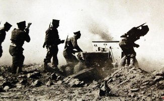 The battle of Bir Hakeim, Spanish republicans against the Afrika Korps