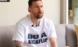 The encrypted message on Messi's shirt
