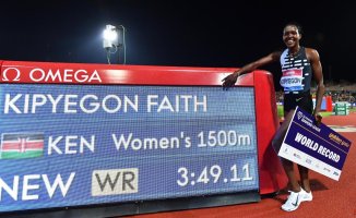 Kenyan Faith Kipyegon sets the 1,500m world record by going down 3m50s