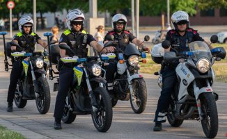 A mixed group of police officers on motorcycles, a scourge of criminals in Mataró