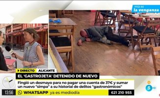 He fakes fainting in a restaurant in Alicante to do a 'simpa', the ambulance arrives and the doctors expose him