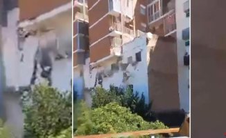 A five-story building in Teruel collapses just as the residents had just been evicted