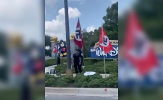 Nazi flags at Disney World in support of Republican candidate DeSantis