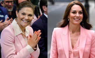Victoria from Sweden copies Kate Middleton in a Zara suit