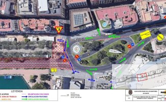 Alicante closes the coastline of La Explanada to traffic this Monday until September for works