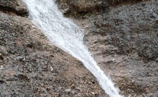 Hail and waterfalls in Sant Llorenç del Munt