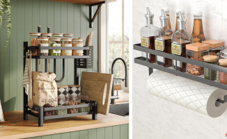 Organizers for spices and other kitchen products that will allow you to save space on the countertop
