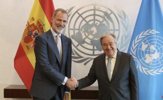King Felipe VI begins his trip to New York meeting with the UN Secretary General
