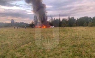 What is known about the private plane that crashed in central Russia in which Prigozhin was traveling
