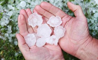 The Terres de l'Ebre suffered an intense storm with large-calibre hail after the heat wave