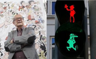 A traffic light for Mortadelo and Filemón