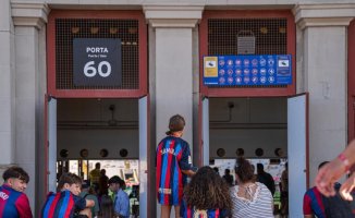 The Barça fans overcome without problems the first mobilization to Montjuïc
