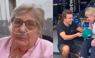 Fernando Alonso makes an old woman's dream come true: "I admire you a lot"