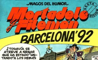 Collboni presents the King with the Mortadelo y Filemón de Barcelona'92 comic