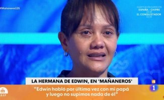 Edwin Arrieta's sister collapses in her first interview from Spain: "There are media that have not been humane with this situation"