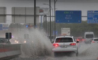 Floods and pools of water: The DANA moves away from Madrid, leaving less rain than expected