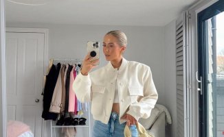 How to combine the white bomber jacket and other fall star garments