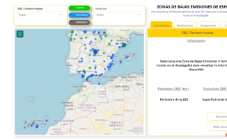 This is the official interactive map to consult cities with low emission zones