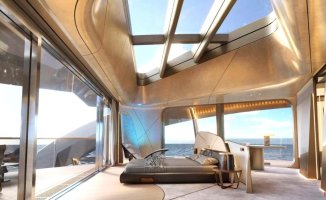 The futuristic catamaran with swimming pool, massage room and even private garden