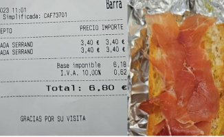 It generates a debate over the price of two Serrano ham toasts: "On top of that, it looks horrible"
