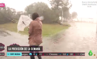 The “worst live connection” of a reporter from La Sexta due to the storm