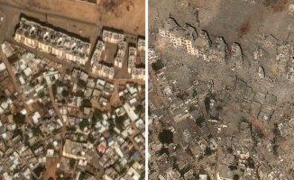 Satellite images reveal the before and after of Gaza since the start of the bombings