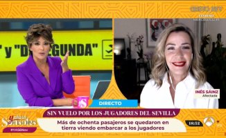 Inés Sáinz, former Miss Spain, denounces her odyssey in Vigo after the Sevilla players occupied her plane: "They ignored us"