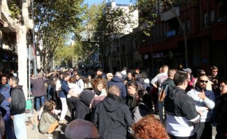 About 400 people protest in Sabadell against the eviction of the social center occupied by L'Obrera