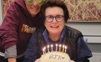 Billie Jean celebrates her 80th birthday playing tennis