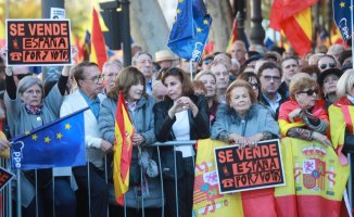 The demonstration against the amnesty in Madrid, in images