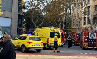 Seven slightly injured in a fire in a block of flats in Barcelona