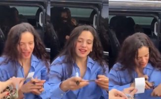 Rosalía receives pictures of the Virgin in Seville from her fans: "So that they give you good luck"