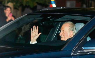 Joan Carles went to the Zarzuela before arriving at Elionor's party