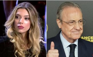 Florentino Pérez hits Alejandra Rubio with a microphone at a funeral