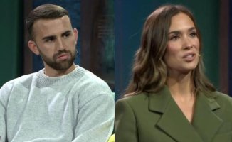 Borja Mayoral covers up María Pombo's sticker in 'La Resistencia' and Broncano launches a taunt: ''It doesn't move south of Colón''