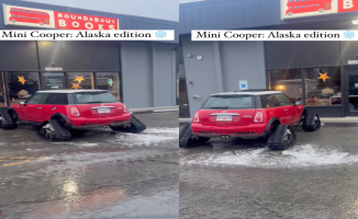 The Mini Cooper "Alaska edition" that people are amazed by: "They are not going to get stuck in the snow"