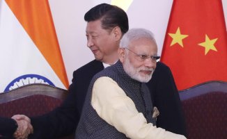 India and China rise from the south