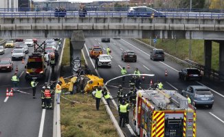 A gust of wind caused the accident of the helicopter that crashed on the M-40 in Madrid