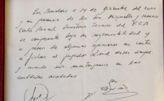 The famous napkin that Messi signed, up for auction