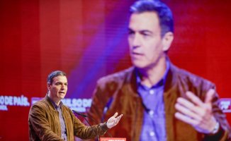 Sánchez defends the unity of Spain without Rajoy's “dirty war” or Feijóo's “illegalization of parties”